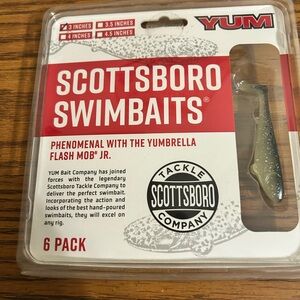 New In Package Yum 3”  Scottsboro Swimbaits —6 Pack Baby Blue Gill